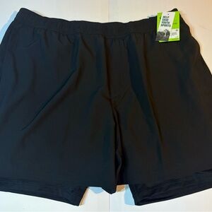 DSG Black Athletic Shorts with Elastic Waistband
